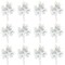 Snowy Flocked Cedar Branch Set of 12 21in Holiday Vase Filler Green White